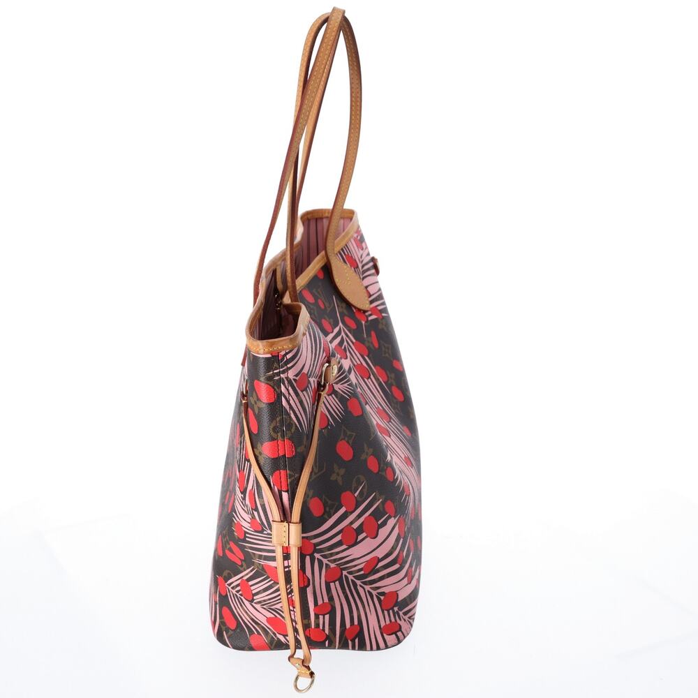 Louis Vuitton Neverfull MM Monogram Jungle Dot Tote Bag M41979 Poppy - Picture 7 of 10